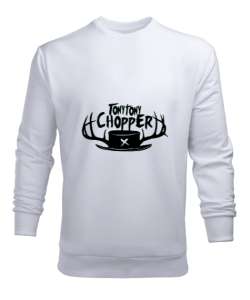 Chopper Beyaz Erkek Sweatshirt