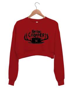 Chopper Kırmızı Kadın Crop Sweatshirt