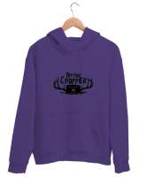 Chopper Mor Unisex Kapşonlu Sweatshirt - Thumbnail