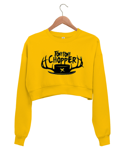 Tisho - Chopper Sarı Kadın Crop Sweatshirt