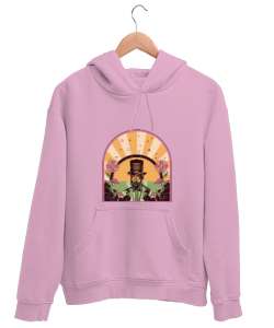 çiçek berber Pembe Unisex Kapşonlu Sweatshirt