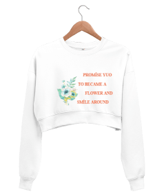 ÇİÇEK SWEAT Kadın Crop Sweatshirt