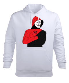 Çift Taraslı Hackerman Erkek Kapüşonlu Hoodie Sweatshirt