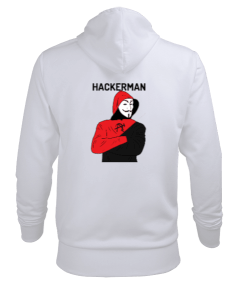 Çift Taraslı Hackerman Erkek Kapüşonlu Hoodie Sweatshirt