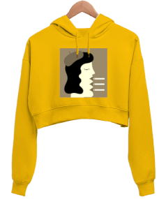 cigarette Kadın Crop Hoodie Kapüşonlu Sweatshirt