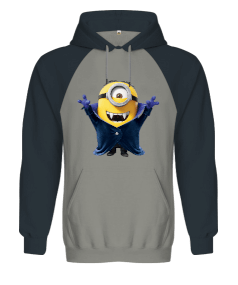 Çılgın Hırsız Minion Dracula Animasyon Tasarım Baskılı Orjinal Reglan Hoodie Unisex Sweatshirt