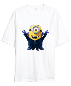 Çılgın Hırsız Minion Dracula Animasyon Tasarım Baskılı Oversize Unisex Tişört