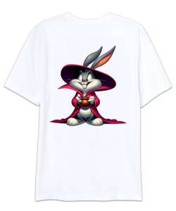 CİNGÖZ BUNNY Beyaz Oversize Unisex Tişört