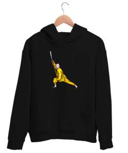 Çinli Savaşçı - Mızrak Kılıç Siyah Unisex Kapşonlu Sweatshirt