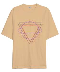 Circle Camel Oversize Unisex Tişört