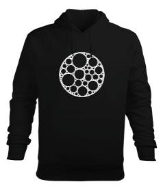 Circles Siyah TiNCiR Erkek Kapüşonlu Hoodie Sweatshirt