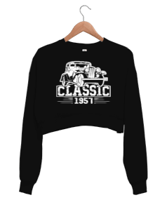 Classic Car Kadın Crop Sweatshirt