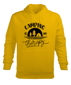 CO-01 Camping Is My Therapy Erkek Kapüşonlu Hoodie Sweatshirt