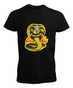 Cobra Kai Karate Kid Baskılı Siyah Erkek Tişört