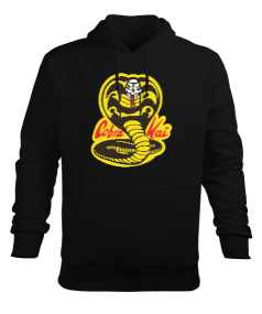 Cobra Kai Karate Kid Siyah Erkek Kapüşonlu Hoodie Sweatshirt