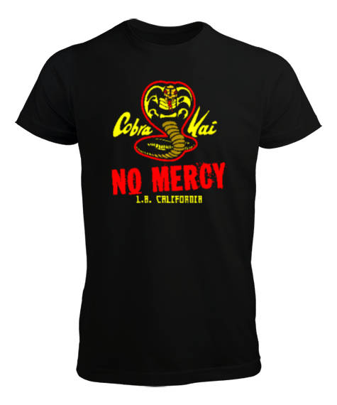 Cobra Kai No Mercy V2 Siyah Erkek Tişört