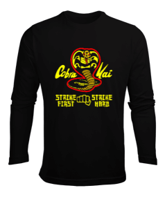 Cobra Kai Strike Erkek Uzun Kol Yazlık Tişört