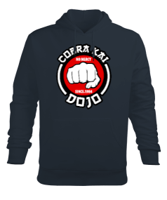 Cobra Kay Dojo Baskılı Füme Erkek Kapüşonlu Hoodie Sweatshirt