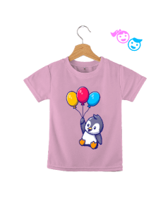 çocuk balon penguen pembe Çocuk Unisex