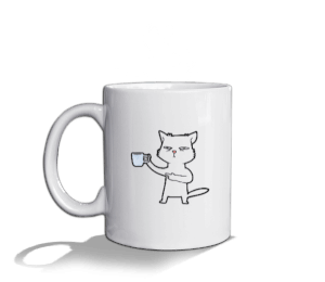 Coffee cat Beyaz Kupa Bardak
