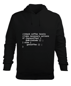 Coffee Erkek Kapüşonlu Hoodie Sweatshirt