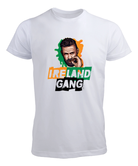Tisho - Conor McGregor Ireland Gang Özel Tasarım Beyaz Erkek Tişört