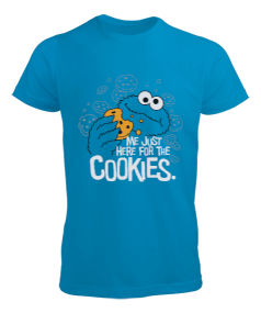 Cookie Monster Me Just Here for the Cookies Erkek Tişört