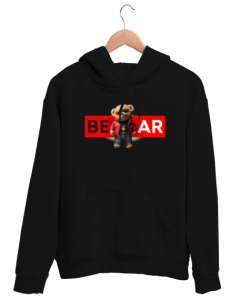 Cool Bear - Ayı Siyah Unisex Kapşonlu Sweatshirt