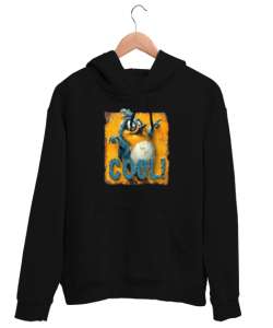 Cool Bird - Kuş Siyah Unisex Kapşonlu Sweatshirt