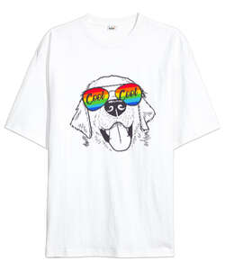 Cool Dog Beyaz Oversize Unisex Tişört