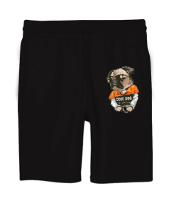 Cool dog hapishane özel tasarım köpek havalı Unisex Sweatshirt Şort Regular Fit