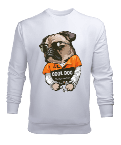 Cool havalı suçlu köpek Erkek Sweatshirt