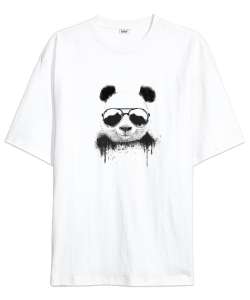 Cool Panda Beyaz Oversize Unisex Tişört