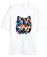 Cool Wolf Beyaz Oversize Unisex Tişört - Thumbnail