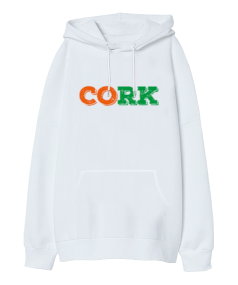 Cork Oversize Unisex Kapüşonlu Sweatshirt