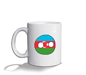 COUNTRYBALL AZERBAYCAN AZERBAIJAN BASKILI ÇAY-KAHVE FİNCAN KUPA MUG BARDAK Beyaz Kupa Bardak