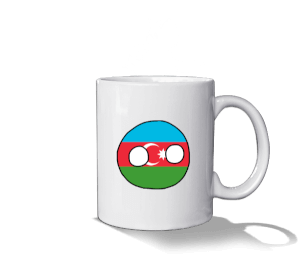 COUNTRYBALL AZERBAYCAN AZERBAIJAN BASKILI ÇAY-KAHVE FİNCAN KUPA MUG BARDAK Beyaz Kupa Bardak