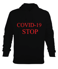 COVID-19 Erkek Kapüşonlu Hoodie Sweatshirt