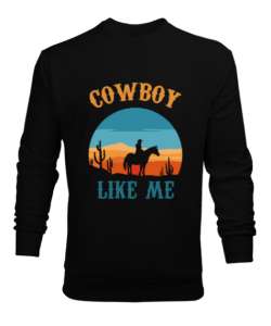 COWBOY Dizayn, Kovboy hediyesi Siyah Erkek Sweatshirt