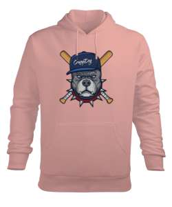 Crazy dog baskılı Yavru Ağzı Erkek Kapüşonlu Hoodie Sweatshirt