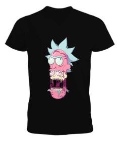 Crazy Rick V Yaka T-shirt Erkek Kısa Kol V Yaka Tişört