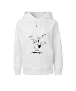 crazy seagulls Beyaz Çocuk Unisex Hoodie Kapüşonlu