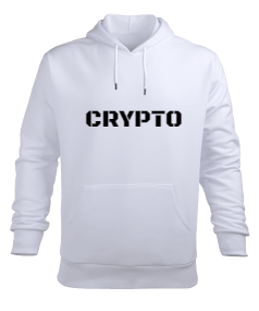 Crypto Erkek Kapüşonlu Hoodie Sweatshirt