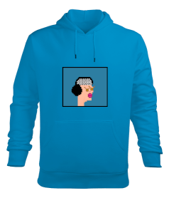 cryptopunk tasarımı Erkek Kapüşonlu Hoodie Sweatshirt