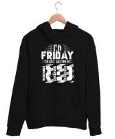 Cuma Günü - Friday Siyah Unisex Kapşonlu Sweatshirt - Thumbnail