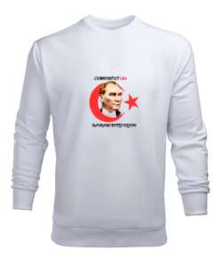 CUMHURİYET BAYRAMI Beyaz Erkek Sweatshirt