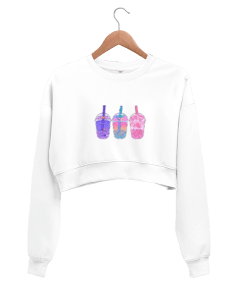 CUTE Kadın Crop Sweatshirt