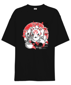 Cute Kitsune Japan Oversize Unisex Tişört