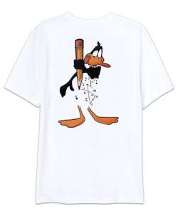 Daffy Duck Beyaz Oversize Unisex Tişört