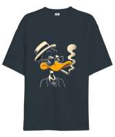 Daffy Duck Mafia Füme Oversize Unisex Tişört - Thumbnail